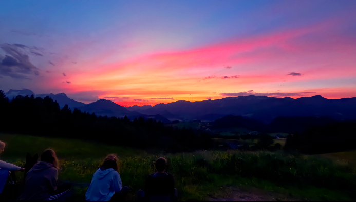 alm camp in den bergen